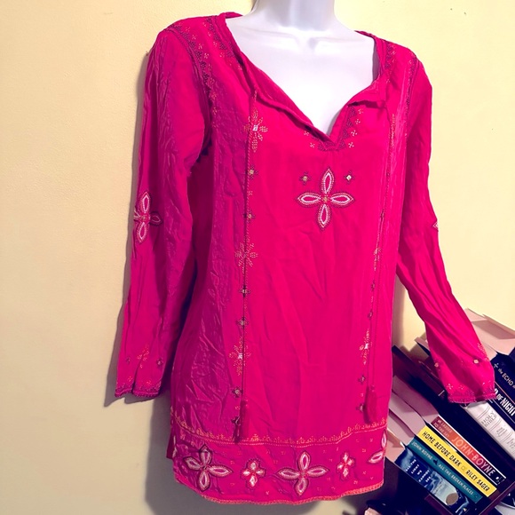 C. Wonder Tops - C. Wonder Pink Embroidered Top Size 4